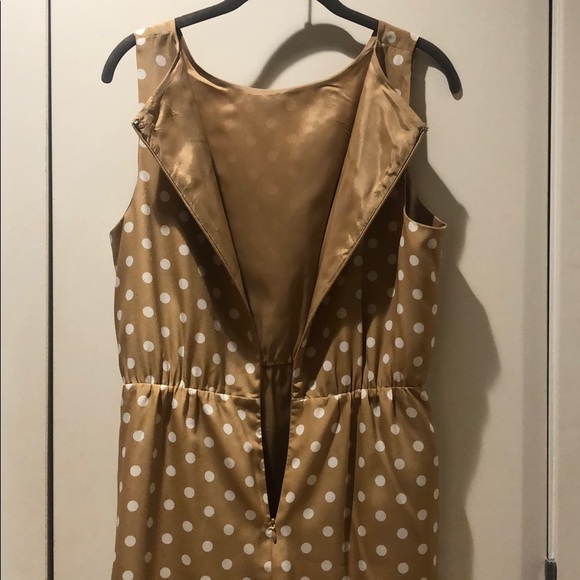 J. Crew Tan/White Polka Dot Dress - Picture 5 of 5
